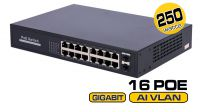 Switch 18 puertos 10/100/1000 250W PoE+2SFP IEEE 802.3at/af PoE+/PoW 30W