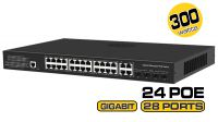 Switch 24p. 10/100/1000 PoE+4 Combo Giga + 4 Combo SFP IEEE 802.3at/af PoE+