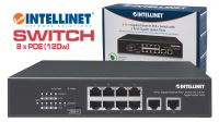 Switch 8p. 10/100/1000 PoE + 2 Uplink IEEE802.3at/af PoE+/PoE