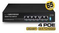 Switch 4p. 10/100/1000 PoE+2 Uplink IEEE802.at/af