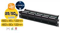 Painel de transferência Cat.3 ISDN RJ45 1U preto