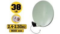 Antena parabólica 2.4Ghz 38 dBi com cabo 30cm tipo N