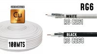 Bobina de cable antena TV coaxial RG6 75 Ohms PVC 100m