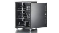 Rack com rodas 36 compartimentos p/ notebooks/tablet ou smartphones preto