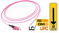 Cable de fibra óptica MM OM4 50/125µ LC/UPC sin terminación 0.9mm LSZH 2m