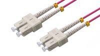 Cabo de fibra óptica MM OM4 50/125 SC/UPC - SC/UPC DX LSZH violeta