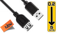 SBR 1201 : Cabo de extensão USB 2.0 Tipo A Macho a A Fêmea (0.50 m)
