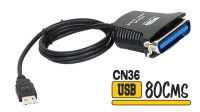 Cabo adaptador USB a centronics M/M 80cm