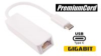 Adaptador USB 3.1 a Ethernet RJ45 Gigabit 20cm branco