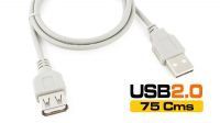 Cable extensor USB 2.0 Tipo A Macho a A Hembra Gris