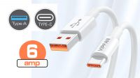 Cabo USB - C Macho a USB 2.0 A macho X17 branco (Máx. 6A) 1.2m