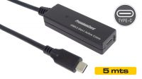 Cabo USB extensão 3.1 C Macho - USB 3.1 C Fêmea Gen1