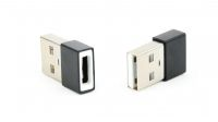 Adaptador USB A 2.0 Macho a USB C 3.1 Fêmea preto