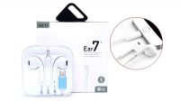 Auricular e microfone Bluetooth com controlo volume comp. iPhone branco 1.2m