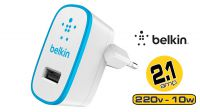 Cargador Belkin universal 110-220v- USB 2.1Amp/10W