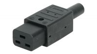 Conector IEC plug C19 16A preto