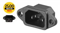 Conector alimentação painel/soldar SFO 230V Macho IEC C14