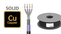 Bobina de cable SFTP Cat.7 sólido 100m LSZH 10GBase-T PoE+