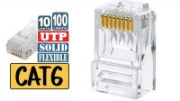 Conector UTP RJ45 Cat.6 Máx. 23AWG