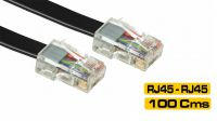Cable de conexión RJ45 08P M/M Negro 1m