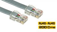 Cable de conexión RJ45 08P Macho a Macho gris