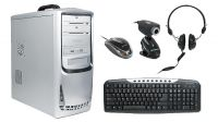 Kit caixa ATX 500W inclui teclado espanhol, rato, auscultadores e webcam 100 Kpixel