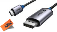 UN 3931 : Cable Ugreen CM556 USB-C DP M/M 8K a 60Hz HDCP 2.3 Aluminio + Nylon (1 m)