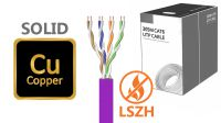 Bobina de cable UTP Cat. 5E sólido LSZH 24AWG Violeta 305m