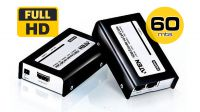 Kit de extensão HDMI por Cat5e - 1080i a 60m ou 1080p a 40m